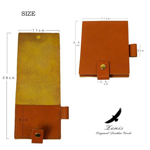 画像7: B7 メモ用紙カバー 本革 レザー ティーポ ペンホルダー付き B7サイズ ブックカバー Zenis ゼニス B-0178 【送料無料】 (7)