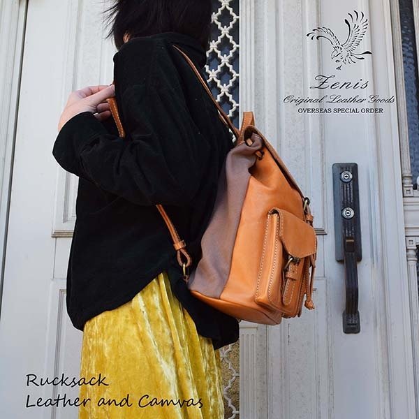 画像12: リュックサック バックパック 本革 レザー メンズ レディース 帆布 通勤 通学に便利で機能的 Zenis ゼニス P-0132【送料無料】 (12)